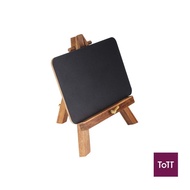 APS Table Chalk Board With Acacia Wood Easel Stand L13.5X10xH19cm, Black