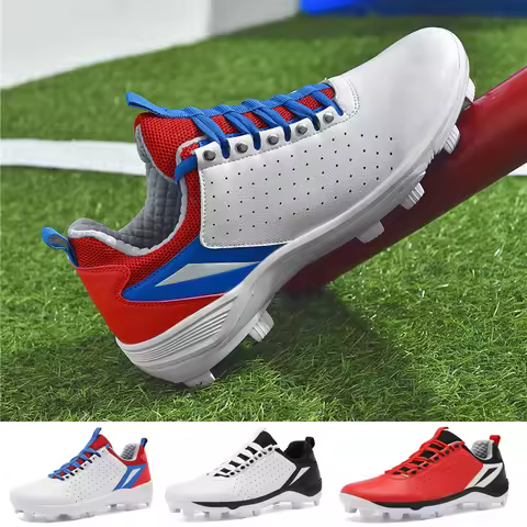 Men's Baseball Shoes Training Long Spikes Softball Shoes Non-slip Cleats And Turf Softball Sneakers 