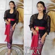 dOoOb Setelan Kebaya Brokat Malika Bet Pecah Tangan Karet dan Rok Kamen Moscreft Songket Batik Selen