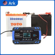 ARK 🇲🇾 Foxsur 12V 24V 8A Motorcycle Car Pulse Repair Battery Charger UK