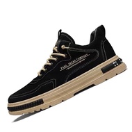 DAZZLING รองเท้าผ้าใบชาย Autum thick-soled B25-BK