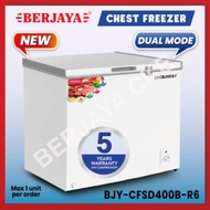 Berjaya Premium 330L Dual Chest Chiller Freezer BJY-CFSD400B-R6 (White) 5 YEARS Compressor warranty