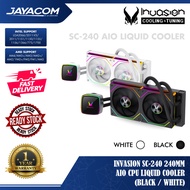 Invasion SC-240 240mm AIO CPU Liquid Cooler – Black / White