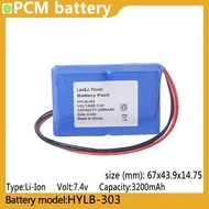 ❉HYLB-303 capacity 3200mAh 7.4V  li-ion battery suitable for, HYLB-303, GB/T 18287-2000, Session ☇♨