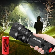 Super-bright 80000LM Flashlight USB LED Shadowhawk Tactical Torch 26650 battery