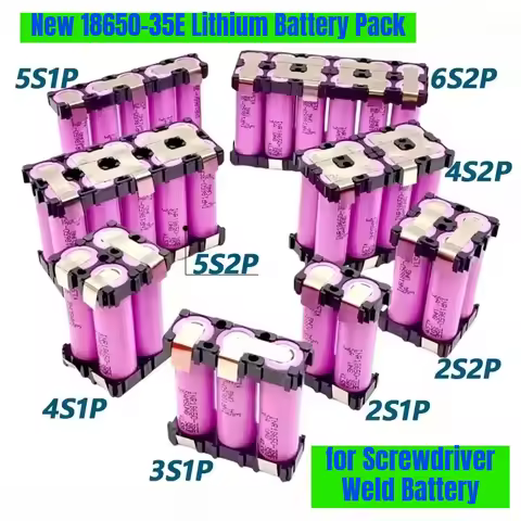 New 18650-35E Lithium Battery Pack 7.4V~25.2V 3500mAh/7000mAh 2S1P 2S2P 3S1P 3S2P-6S1P 6S2P for Scre