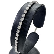 Tennis Diamond Bracelet, 3.68ct, Pt850 Platinum, 6.0g, 17cm, Women's [Used]