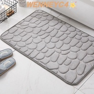 WENNEYU Bath Mat Washable Carpets Bathtub Water Absorption Cobblestone Embossed