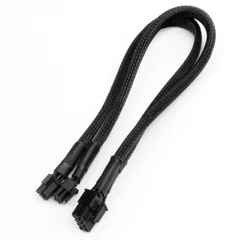 Dual Mini 6 Pin To 8 Pin PCI Express Video Card Power Adapter Sleeved Cable For Mac Pro Tower/Power 