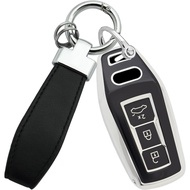 HIBEYO TPU Key Fob Cover Fit for Audi 2025 A5 A5L A6 A6L Q6L Q6 RS Q6 RS6 SQ6 S6 e-tron Accessories 