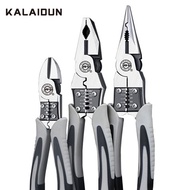 KALAIDUN Pliers Set Cable Wire Stripper Crimper Cutter Multitool Crimping Tool Cutting Long Nose Pli