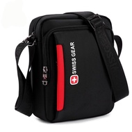 AT/⛎Swiss Army Knife Shoulder Bag Men's Crossbody Travel Bag Portable Canvas Official Document Korean Casual Sports Back