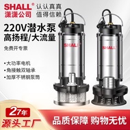 AC Submersible Pump 220v High-Power Household Dedicated Water Pump Agricultural Irrigation Clear Sew