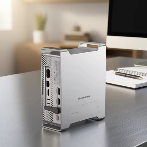 Blueendless SSD Docking for 2024 MAC Mini M4/M4 Pro Stand with M.2 NVMe SSD Enclosure 4K/60HZ HDMI-C
