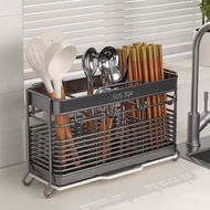 Stainless Steel Chopstick Storage Box Kitchen Chopstick Cage Household Spoon Chopstick Barrel Storag