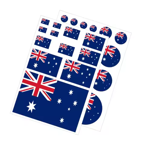 Various Australian Flag Styling Sticker Graphics I Love Australia Country Decor Decal Vinyl Window B