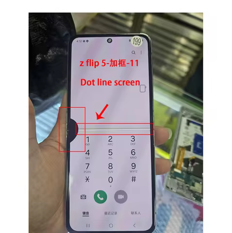 Defect Dot Amoled LCD For Samsung Z Flip 5 lcd Touch glass Full for front screen Z Flip 5 Display To