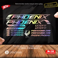 Phoenix Bike Cutting Sticker Variasi Stiker Set Sepeda Mtb Lipat Gunung Frame Bmx