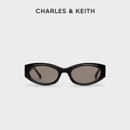 CHARLES&KEITH Sunglasses New CK3-21280638 แว่นตากันแดด Cat Eye Vintage เป็นมิตรกับสิ่งแวดล้อม Espres