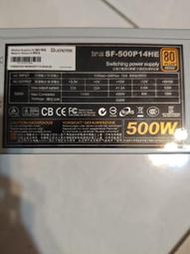 振華 super flower 500w 銅牌 80plus sf-500p14he 冰山銀蝶 power 電源供應器