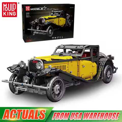 Mould King 13080 Technical Car Toys The MOC-25153 50T Vintage Car Building Block Assembly Car Brick 