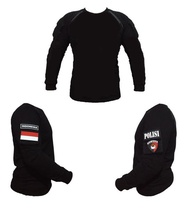 Baju kaos tactical hitam polos plus patch rubber brimob Murah