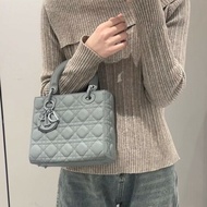 Dior lady dior 磨砂四格戴妃 手提包肩背包