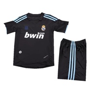 Retro version Child set 2009 10 Real Madrid Retro Jersey away Sports Shirt kids kit 16-28
