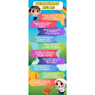 SET KECERIAAN KELAS Bunting Peraturan Kelas 2x5 Kaki / 2x6 Kaki