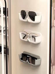 1入組眼鏡收納盒壁掛式浴室床邊壓力耐用收納盒，適用於太陽眼鏡和眼鏡