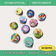 STICKER WASHI PAPER ISI 100 | STIKER LUCU CUTE COLORFUL ANIMAL RAINBOW