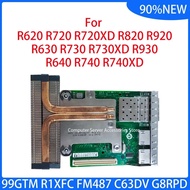 HUI For Dell R620 R720 R720XD R820 R920 R630 R730 R730XD R930 R640 R740 Server Network Card 099GTM 0