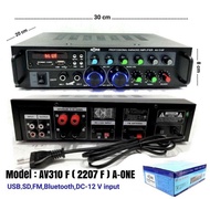 A-ONE เครื่องแอมป์ขยายเสียง บลูทูธ amplifier AC/DC Bluetooth / USB / SDCARD / FM 120W (RMS) รุ่น AV-