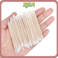 ❁BJA❁ 100Pcs Double-Tipped Cotton Buds, Chlorine-Free Hypoallergenic Double-end Wood Cotton Swab, Ma