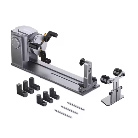 AlgoLaser Multi-function Rotary 4in1 Rotary Kit for Laser Engraver Gripping Cylindrical Rings Spheri