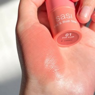 Sasi Blush Cream Pink-Brown Tone Apply It To Your Cheeks And It's Very Beautiful. You Can Both Eyes 