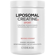 Codeage Liposomal Creatine Powder Supplement - 3-Month Supply - 5000mg Creatine Monohydrate Pre Work