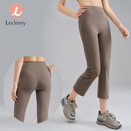 Leorrey-Yoga Pants Leggings High Waist Butt Lifting Nude Feeling Seamless Yoga Flare Pants
