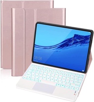 MD TouchPad Keyboard Case for Huawei Matepad 10.47 Color Backlit Detachable Round Key Keyboard with 