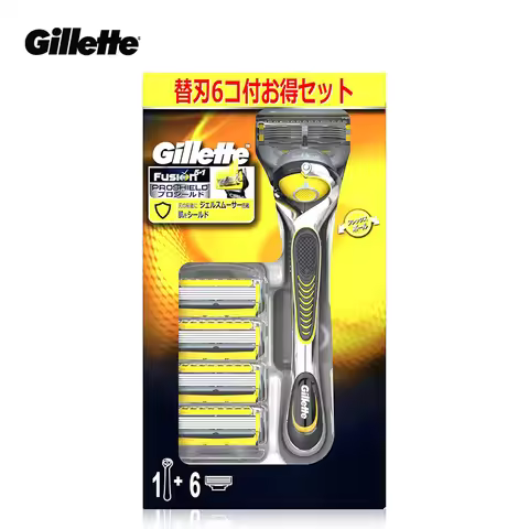 Gillette Fusion 5+1 ProShield Razor with 1 Handle And 6 Washable Razor Heads Face Care Shaving Machi