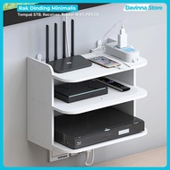 Minimalist Wall Mounted Shelf Shelf Set Top Box DVD Modem Wifi Router 3-tier Aesthetic