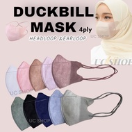 ALKINDO Duckbill 3D Hijab Disposable Mask Duckbil Headloop 4ply Face Mask Duckbill 3D Earloop Duckbi