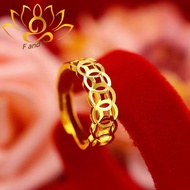 Hot sale! 96.5% น้ำหนัก (1 กรัม) แหวนทอง1สลึง แหวนทองปลอมสวย ปีเซียะทองแท้ แหวนทองไม่ลอก แหวนผู้หญิง แหวนทอง0 6กรัม  ring for women ของขวัญวันเกิด