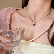 Love Star Necklace Y2k Sweet Girl Style Necklace Korean Pendant Necklace Design Choker Chain I3l7