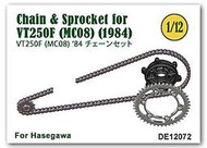 DE12072 Chain & Sprocket set for Honda VT250F (MC08) (1984)