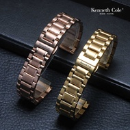 Cole Kenneth Kennethcole Stainless Butterfly Clasp Steel Watch Strap Men's And Women's Solid Cole