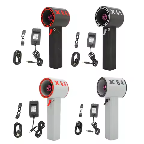 X64 Electric Dust Blower Brushless Motor 11 Blade 64MM Powerful Turbofan Stepless Adjustable Recharg