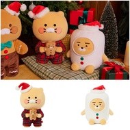 KAKAO FRIENDS My Christmas Cookie Pajama Choonsik and Marshmallow Santa Ryan Soft Plush Stuffed Toy Doll Pillow