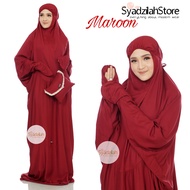 SYADZILAH - Mukena Terusan Dewasa Polos Katun Rayon Travelling