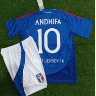 ITALY ITALY KIDS Home EURO 2024 Jersey Grade Ori + NAMESET + PATCH